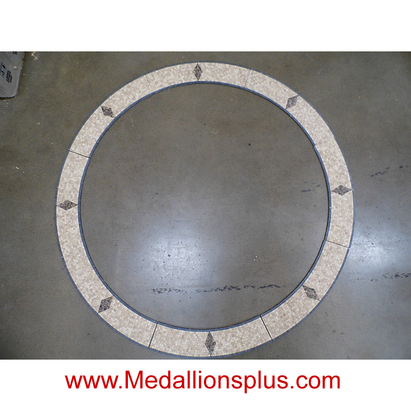 7 ft Tumbled Mosaic Medallion Border Ring